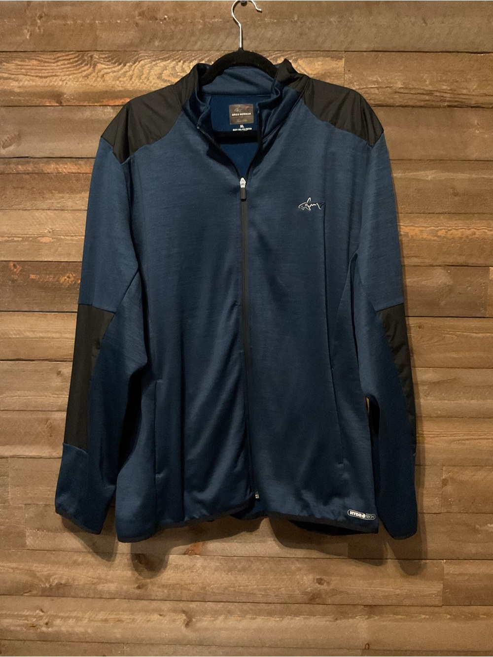 Greg Norman For Tasso Elba Navy Blue Zip Up Performance Jacket Men’s Size XL